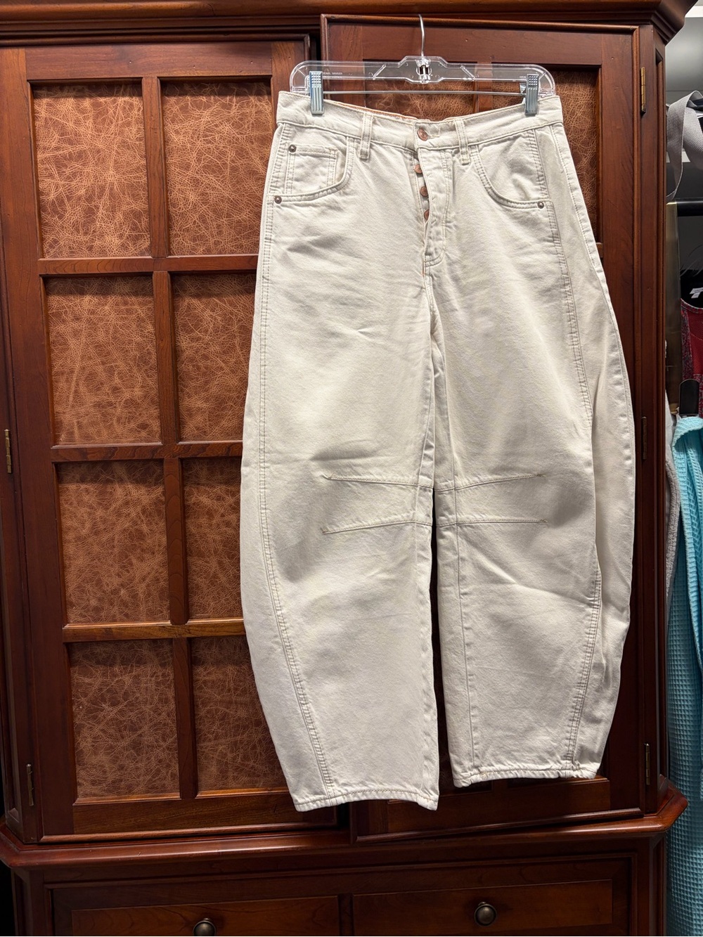 We The Free Cream Boyfriend High-Waist Jeans